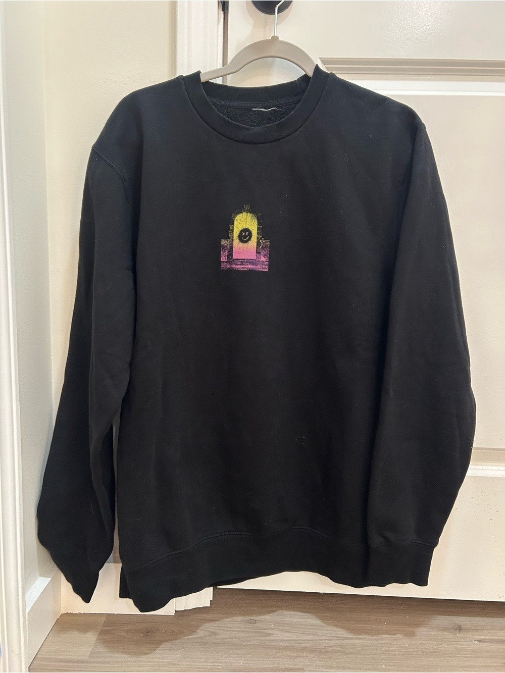 Louis Tomlinson Faith in the Future Tour Black Graphic Crewneck Sweatshirt Large